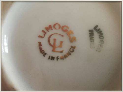 1950`s Limoges ` Aux Galleries Lafayette Paris` Gilt Ashtray
