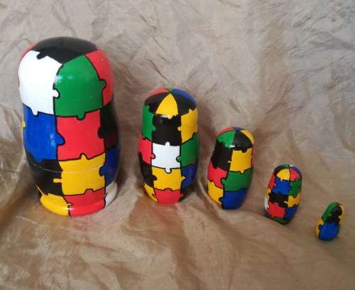 5 Piece nesting dolls -  Puzzle