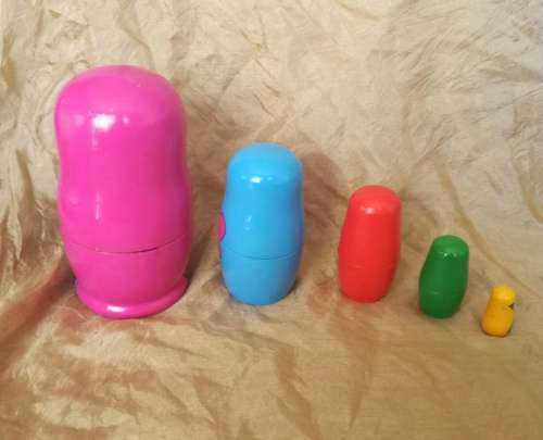 5 Piece nesting dolls -  Mexica