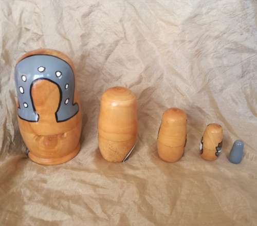 5 Piece nesting dolls - Horse