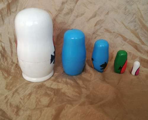 5 Piece nesting dolls - Angry Birds themed