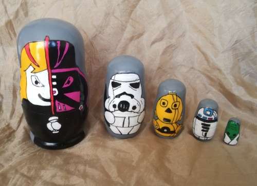 5 Piece nesting dolls -   Star Wars themed