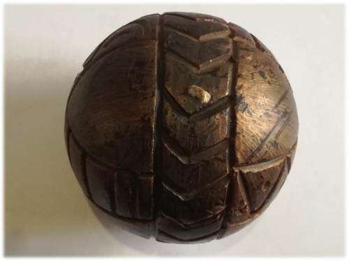 Round copper/brown decorative candle
