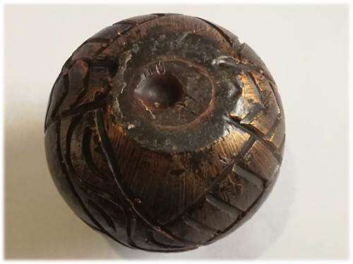 Round copper/brown decorative candle