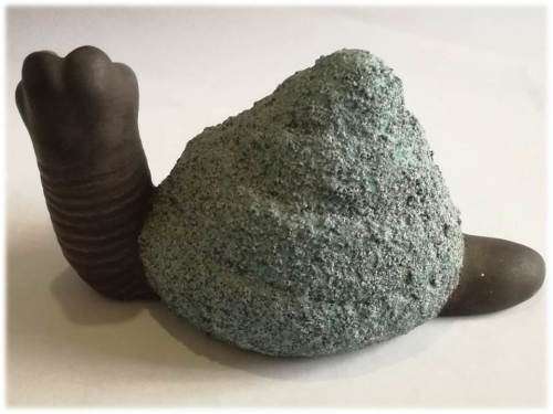 `Clearance Sale` - Jade Ceramic Happy Snail