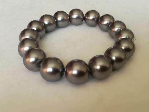 Heavy silver tone balls bracelet