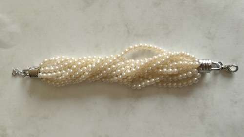 10 string faux pearl bracelet