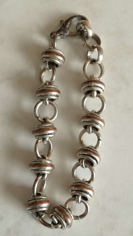 Silver Peach Tone Bracelet
