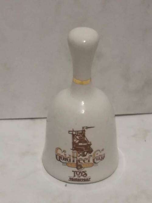 Miniature Ceramic Bell -  Gold Reef City