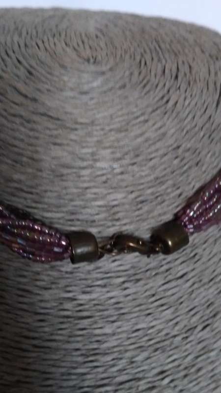 Purple cross necklace
