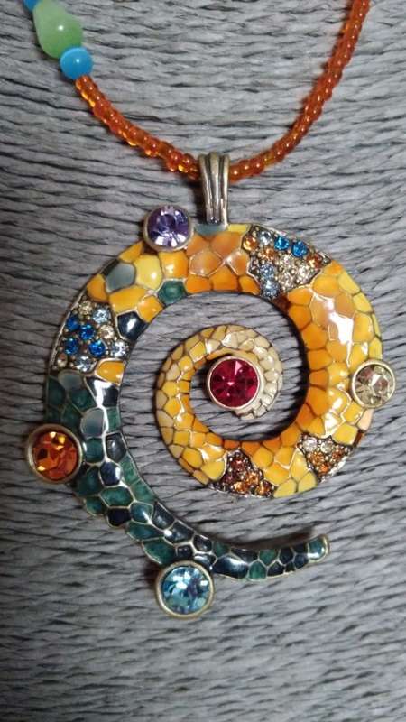 Colourful Spiral Bead Necklace