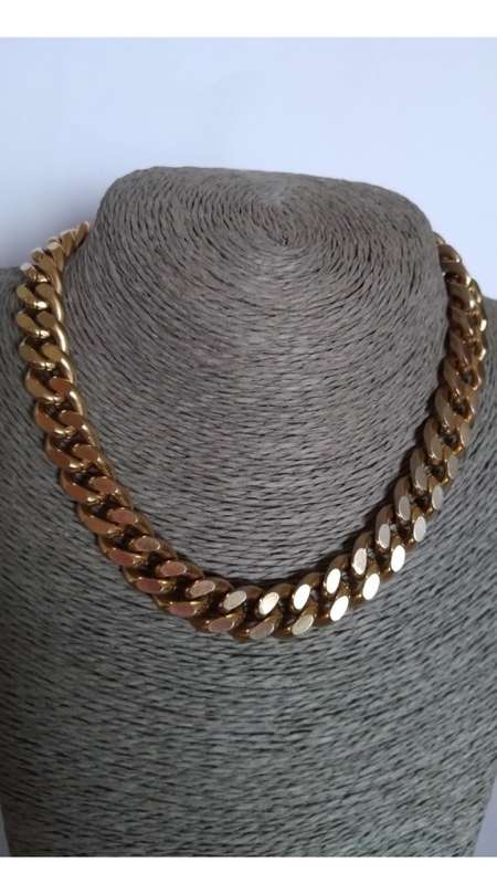 Thick Interlocked Gold Plated Chain