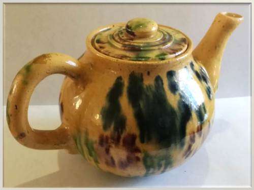 Julio G Ferrer glazed earthenware tea pot