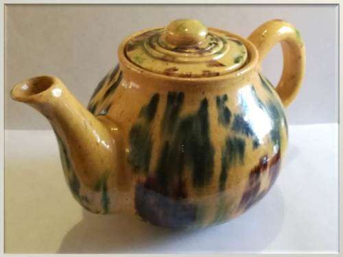 Julio G Ferrer glazed earthenware tea pot