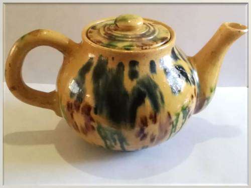 Julio G Ferrer glazed earthenware tea pot