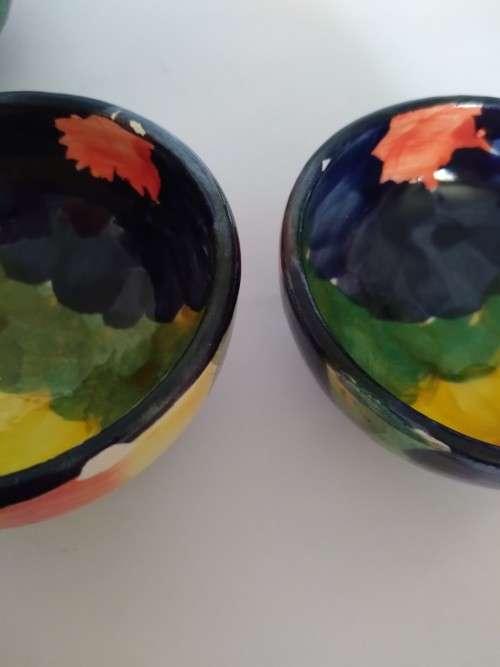 3 Small Colourful Pottery Bowls