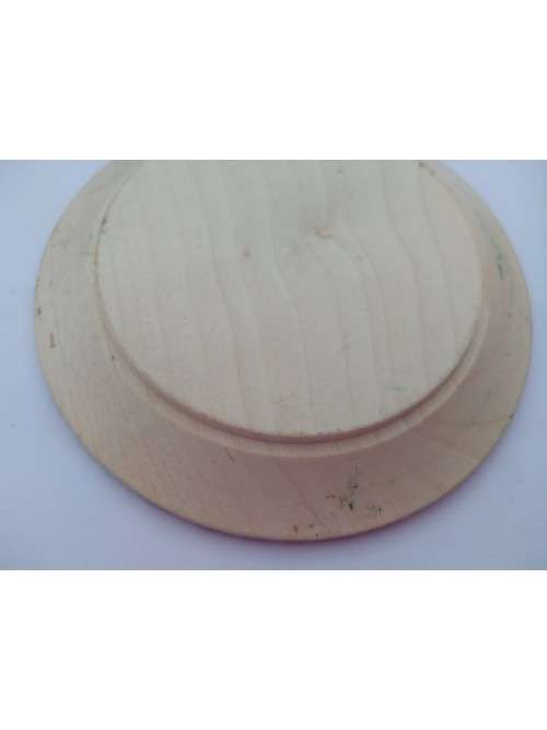 1950`s 7 Piece - Opatija Large Wooden Hand Painted Plate with 6 small Hand Painted `coasters`