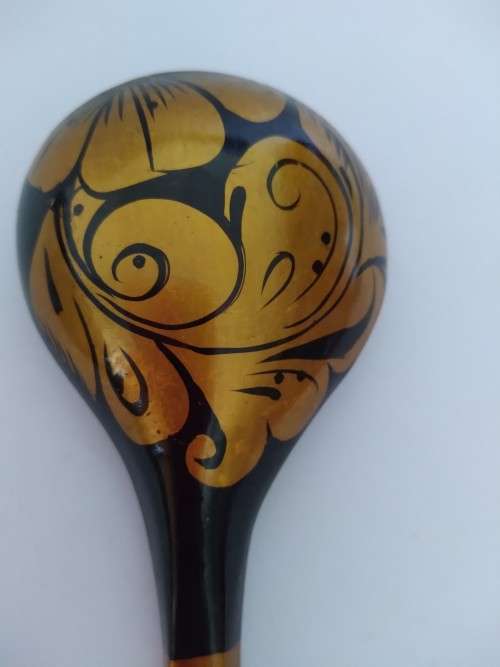 Khokhloma Russian folk hand painted spoon