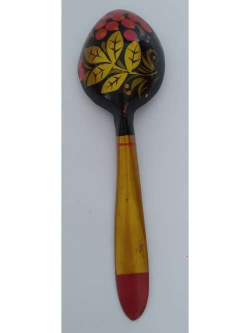 Khokhloma Russian folk hand painted spoon