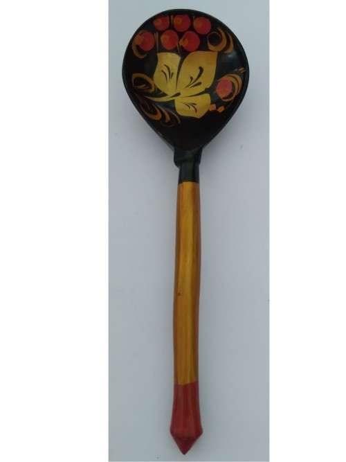 Khokhloma Russian folk hand painted spoon