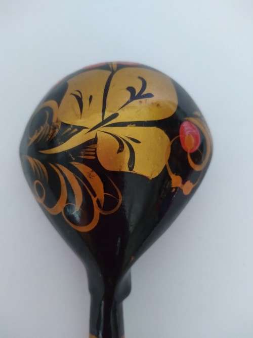Khokhloma Russian folk hand painted spoon