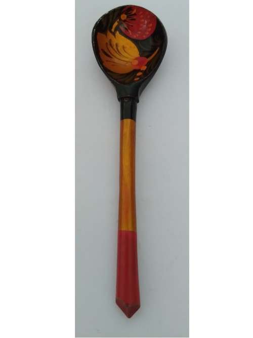 Khokhloma Russian folk hand painted spoon