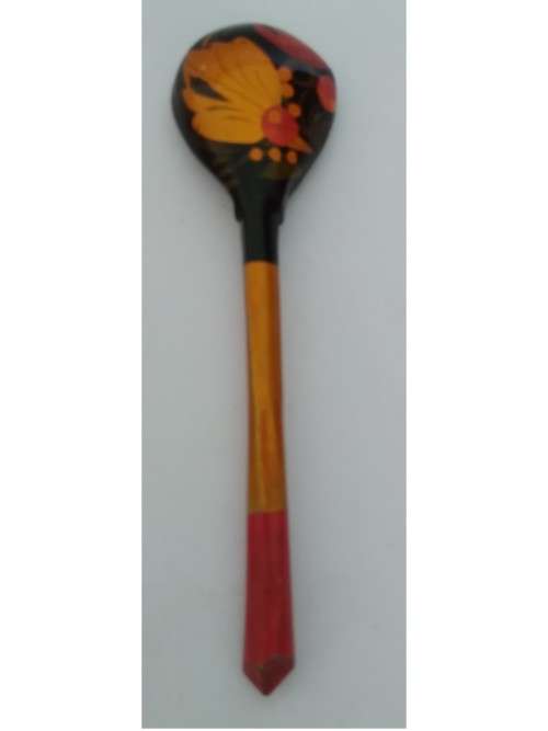 Khokhloma Russian folk hand painted spoon
