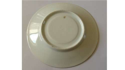 Set of 4 #87 - gilt, green and red saucers