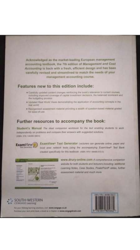 Unused - Management and cost accounting -  7th edition - Drury
