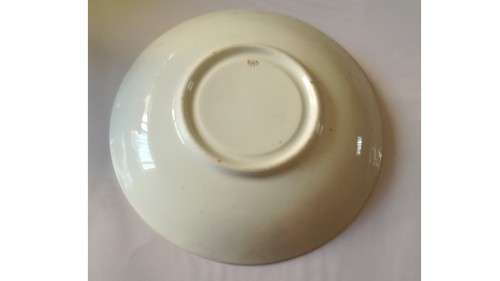 Set of 5 - pink Saucers with 3 seascapes and stone ruins -  #1449