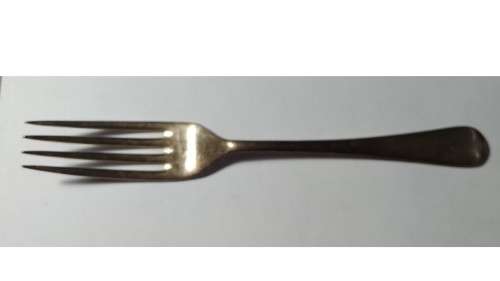 Vintage silver plated fork by Academy Plate `A1`  USA  dovetail design