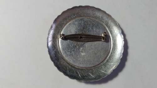 Blue & silver tone brooch