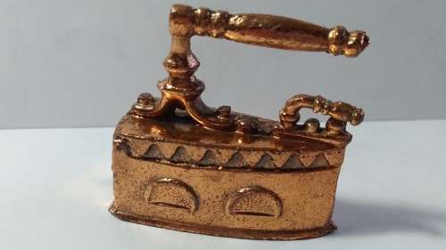 Miniature copper old style iron