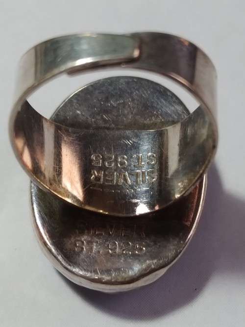 S925 - Sterling silver with heavy black stone