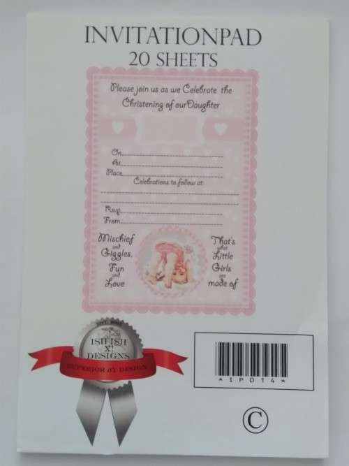 Christening  invitation -  girl