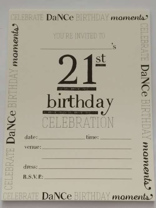 21st invitation