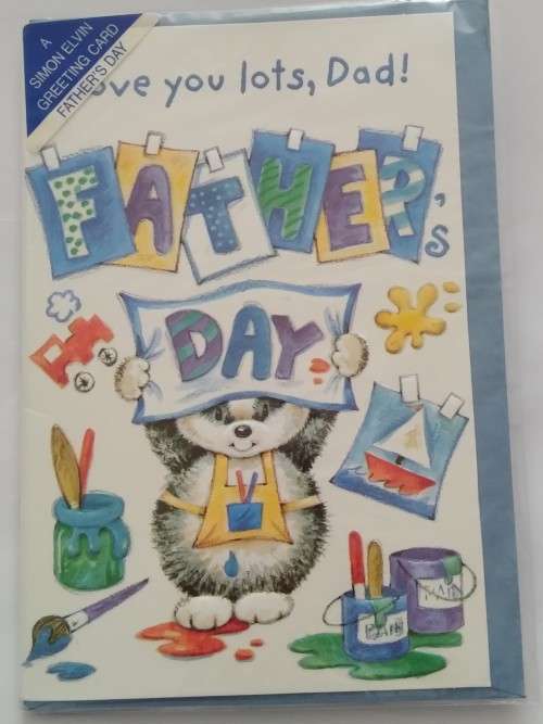 Fathers Day card (embossed)  +  envelope