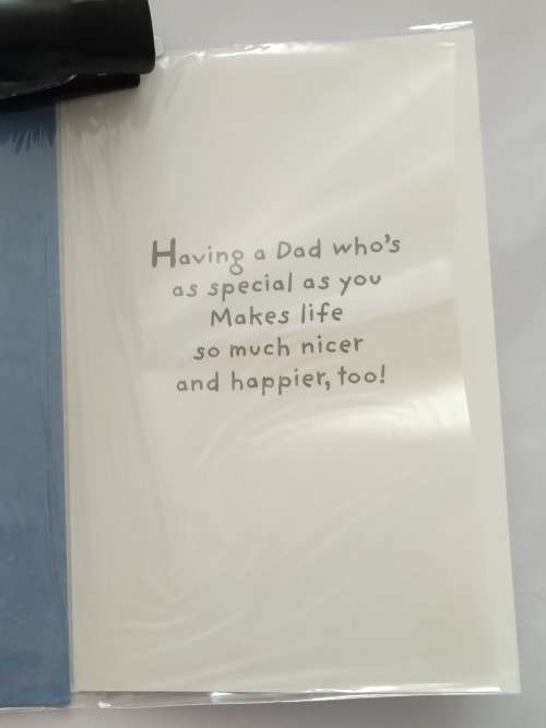Fathers Day card (embossed)  +  envelope