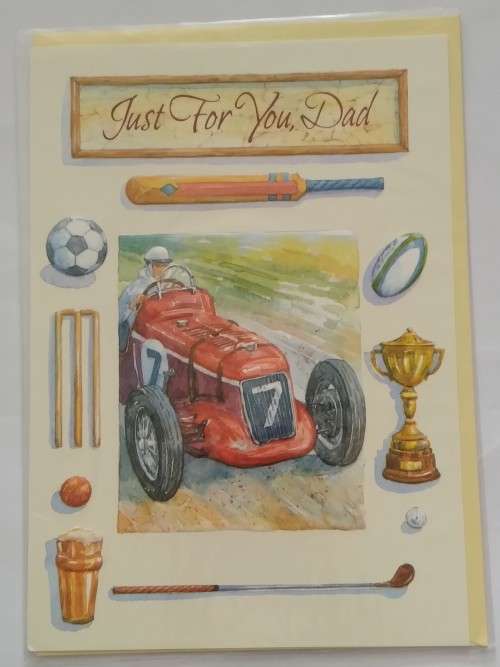 Fathers day card (embossed)  +  envelope