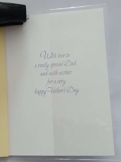 Fathers day card (embossed)  +  envelope