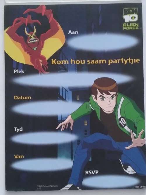 Unused - partytjie uitnodigings