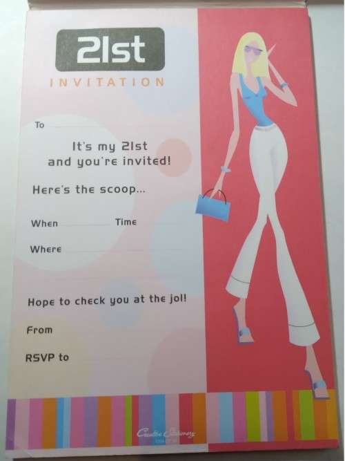 Unused - 21st invitations