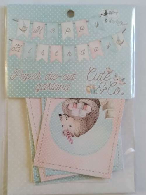 `Happy Birthday` paper die-cut garland