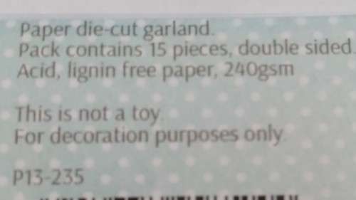 `Happy Birthday` paper die-cut garland