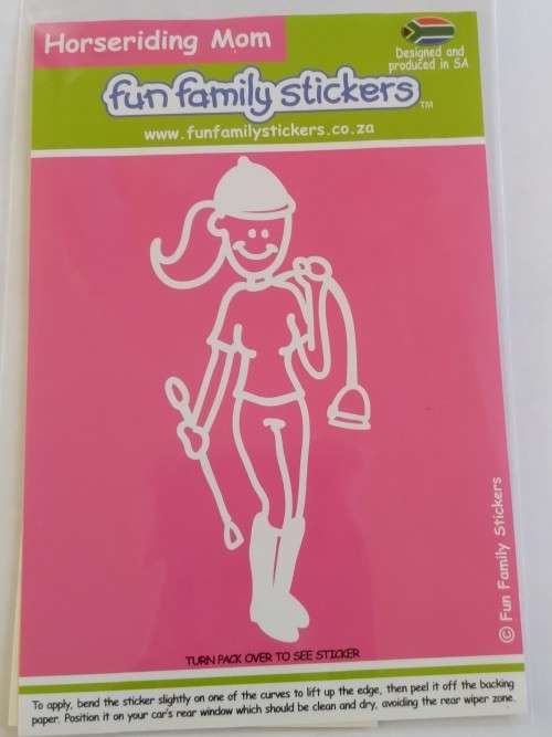 Fun family car stickers - Horse riding mom