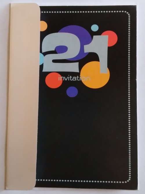 21st invitation +  envelope