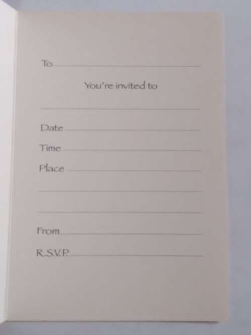 General invitation card  +  envelope