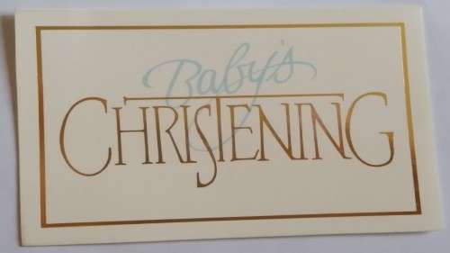 Christening invitation card  +  envelope
