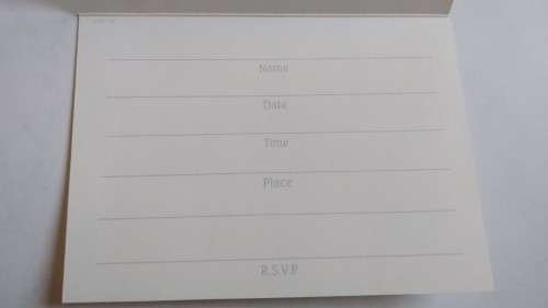 Christening invitation card  +  envelope