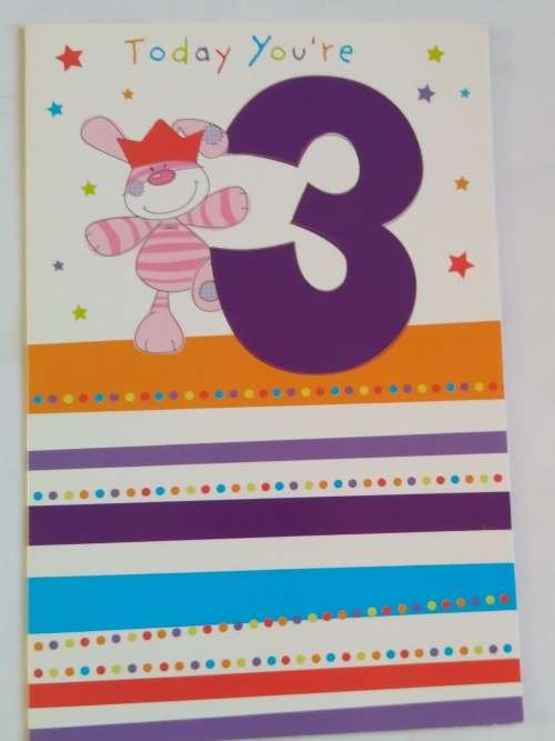 3rd Birthday card  +  envelope
